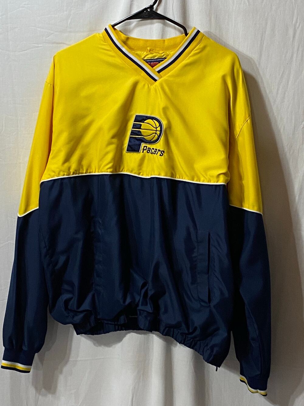 Vintage 90s Y2K NBA Lined Indiana Pacers Windbreaker Large Jacket Coat